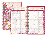 Blue Sky™ Fashion Wire-O Monthly Planner, 3 5/8" x 6 1/8", Lianne Pink, July 2016 to June 2017