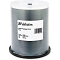 Verbatim® Inkjet-Printable CD-R Disc Spindle, Silver, Pack Of 100