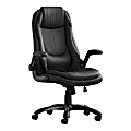 Monarch Specialties Tor Ergonomic Faux Leather High-Back Office Chair, Black
