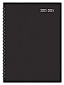 2023-2024 Office Depot® Brand 14-Month Weekly/Monthly Academic Planner, Vertical Format, 7-1/2" x 9", 30% Recycled, Black, July 2023 to August 2024