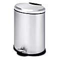 Honey-Can-Do Steel Step Trash Can, 3.2 Gallons, Stainless Steel