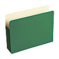 Wilson Jones® ColorLife® File Pockets, 9 1/2" x 11 3/4", 3 1/4" Expansion, 50% Recycled, Green, Box Of 10