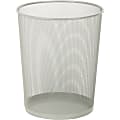 Honey-can-do 18L Steel Mesh Waste Basket, Silver - 4.76 gal Capacity - Round - Sturdy, Scratch Resistant, Breathable - 13.8" Height x 11.6" Diameter - Powder Coated Steel - Silver