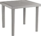 Inval Square Plastic Outdoor Patio Dining Table, 29-5/16" x 31-1/2", Taupe