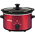Nesco 1.5 Quart Slow Cooker (Metalic Red) - 120 W1.50 quart - Metallic Red 1 thumbnail image