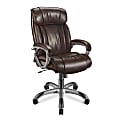 Realspace® Waincliff Executive High-Back Bonded Leather Chair, Espresso