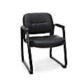 OFM Essentials Bonded Leather Side Chair, Black