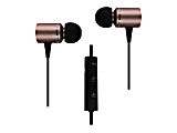 Morpheus 360 Metal Wireless In-Ear Headphones, Bluetooth Earbuds with Microphone, 8 Hour Playtime, Inline Audio Controls, Sweat-Proof IPX4, For Work, School, Office, Rose Gold EB3500R