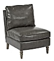 OSP Accents Martin Bonded Leather Accent Chair, Pewter 1 thumbnail image