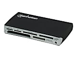 Manhattan USB-A Multi-Card Reader/Writer, 480 Mbps (USB 2.0), 60-in-1, Hi-Speed USB, Windows or Mac, Black, Three Year Warranty, Blister - Card reader - 60 in 1 (Multi-Format) - USB 2.0 1 thumbnail image