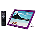Trexonic Portable Rechargeable 14" LED TV With HDMI™ And Built-In Digital Tuner, Purple, 995115780M