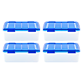Iris Ultimate Weatherpro Storage Boxes, 19-3/4”L x 16-3/16”W x 10-1/4”H, 26.5 Qt, Clear, Set of 4 1 thumbnail image