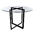 Eurostyle Legend Round Dining Table, 30”H x 36”W x 36”D, Matte Black/Clear 1 thumbnail image