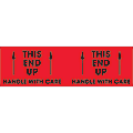 Tape Logic® Preprinted Pallet Protection Labels, DL1195, 3" x 10", "This End Up / Handle With Care", Fluorescent Red, Roll Of 500 1 thumbnail image