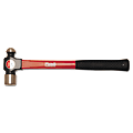 Ball Pein Hammer, Straight Hickory Handle, 15 in, Forged Steel 24 oz Head 1 thumbnail image