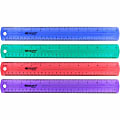 Westcott® Jeweled Plastic Ruler, 12", Assorted Colors 1 thumbnail image
