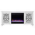 SEI Furniture Maldina Color-Changing Fireplace, 26-1/2”H x 58”W x 15”D, White