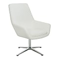 Office Star™ Modern Scoop Design Chair, White/Aluminum