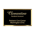 Custom Engraved Metal Rectangle Name Badge/Tag, 1-7/8" x 3-1/4", Black/Gold 1 thumbnail image