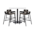 KFI Studios Proof High Bistro Table Set, Espresso/Black/White 1 thumbnail image