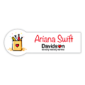 Custom Full Color Name Badge/Tag, 1-1/4" x 3-3/4", Key Hole Shape