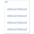 Avery® Printable Adhesive Name Badges With Preprinted Designs, Rectangle, S00-EVA, 2-1/3" x 3-3/8", Matte White With Blue Waves Design, Pack Of 80 1 thumbnail image