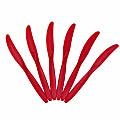 JAM PAPER Big Party Pack of Premium Plastic Knives, Red, 100 Disposable Knives/Box  1 thumbnail image