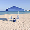 Flash Furniture Outdoor Pop-Up Event Canopy Tent With Carry Bag, 97-1/2"H x 94"W x 94"D, Blue