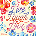Willow Creek Press Inspirational Monthly Wall Calendar, 12" x 12", Live Laugh Love, January To December 2022 1 thumbnail image