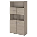 Bush Business Furniture Office 500 70"H 5-Shelf Bookcase With Doors, Sand Oak, Standard Delivery 1 thumbnail image