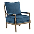 Office Star™ Fletcher Spindle Chair, Navy/Rustic Brown