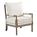 Office Star™ Fletcher Spindle Chair, Linen/Rustic Brown 1 thumbnail image
