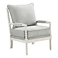 Office Star™ Kaylee Spindle Polyester Accent Chair, Smoke/Antique White 1 thumbnail image