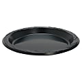 Genuine Joe Round Plastic Black Plates - 125 / Pack - 9" Diameter Plate - Plastic - Serving - Disposable - Black - 500 Piece(s) / Carton
