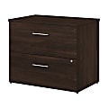 Bush Business Furniture Office 500 36"W 2-Drawer Lateral File Cabinet, Black Walnut, Standard Delivery - Partially Assembled