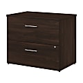 Bush Business Furniture Office 500 35-2/3"W x 23-1/3"D Lateral 2-Drawer File Cabinet, Black Walnut, Standard Delivery - Partially Assembled 1 thumbnail image