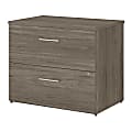 Bush Business Furniture Office 500 35-2/3"W x 23-1/3"D Lateral 2-Drawer File Cabinet, Modern Hickory, Standard Delivery - Partially Assembled
