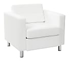 Office Star™ Ave Six Pacific Faux Leather Arm Chair, Snow 1 thumbnail image