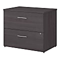 Bush Business Furniture Office 500 35-2/3"W x 23-1/3"D Lateral 2-Drawer File Cabinet, Storm Gray, Standard Delivery - Partially Assembled