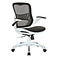 Office Star™ Riley Ergonomic Mesh Mid-Back Office Chair, Black