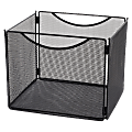 Safco® Mesh Desktop File Box, Letter Size, 10"H x 12 1/2"W x 11"D, Black