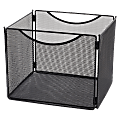Safco® Mesh Desktop File Box, Letter Size, 10"H x 12 1/2"W x 11"D, Black 1 thumbnail image