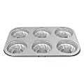 Martha Stewart 6-Cup Carbon Steel Doughnut Pan, Silver 1 thumbnail image