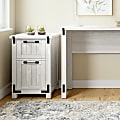 Whalen Huntingdon 18"D Vertical 2-Drawer File Cabinet, Antiqued White Walnut 1 thumbnail image