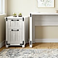 Whalen Huntingdon 18"D Vertical 2-Drawer File Cabinet, Antiqued White Walnut