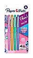 Paper Mate Flair Felt Tip Pens, Medium Point, 0.7 mm, Candy Pop Colors, Pack Of 4 Pens