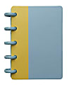 TUL® Mini Discbound Notebook With Soft-Touch Cover, Narrow Ruled, 60 Sheets, 5" x 3-1/2", Blue/Amber 1 thumbnail image