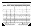 AT-A-GLANCE® 16-Month Academic Desk Pad Calendar, 22" x 17", 30% Recycled, September 2014-December 2015