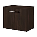 Bush Business Furniture Office 500 36"W Storage Cabinet With Doors, Black Walnut, Standard Delivery