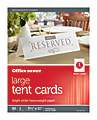 Office Depot® Brand Inkjet/Laser Tent Cards, Large, 3 1/2" x 11", Bright White, Pack Of 50 1 thumbnail image